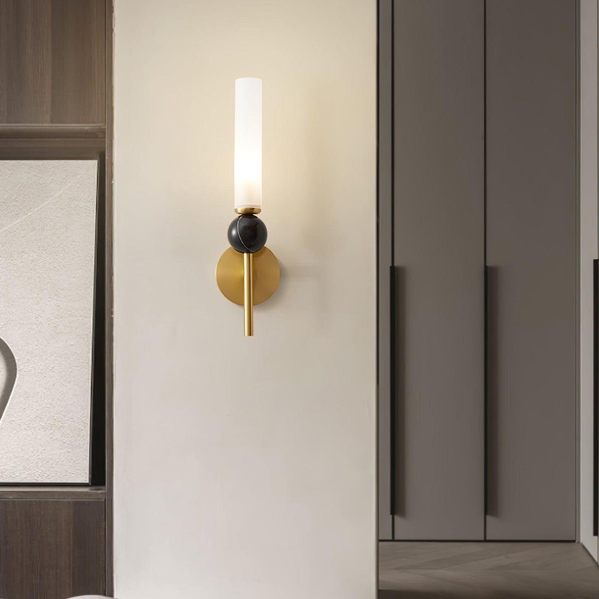 Dulane Modern Minimalist Vertical Marble Wall Lamp