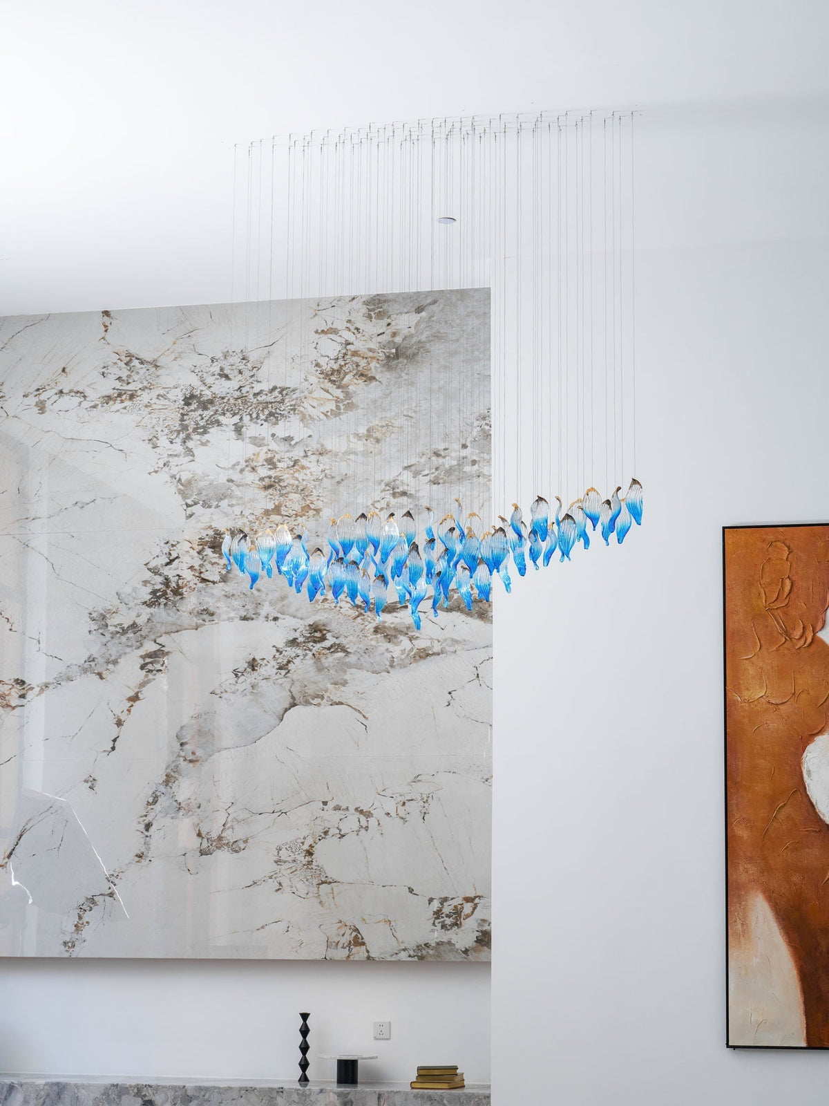 Asteria Wave Blown  Glass Customize Chandelier