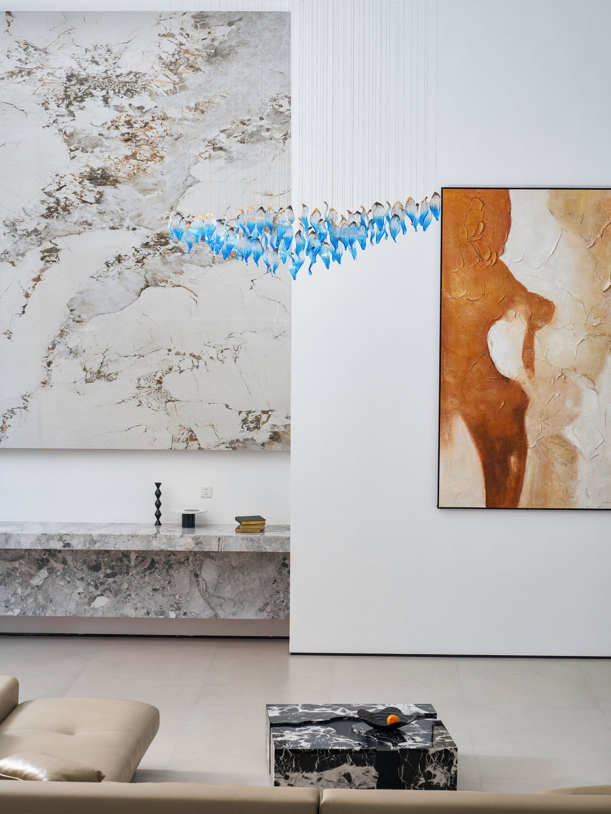 Asteria Wave Blown  Glass Customize Chandelier