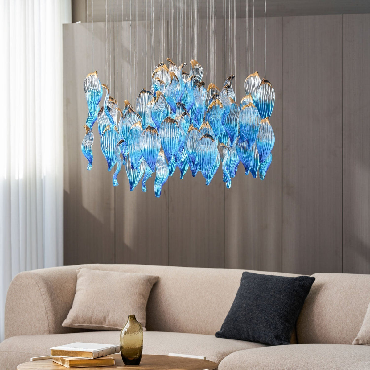 Asteria Wave Blown  Glass Customize Chandelier