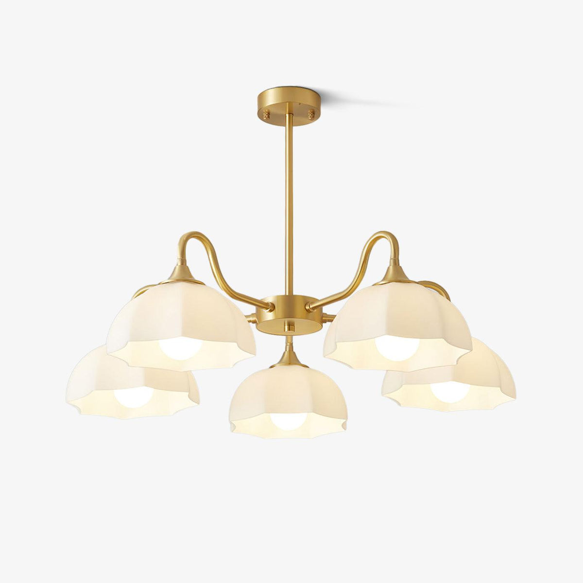 Velisira Chandelier Octagonal Glass Bowl Copper French