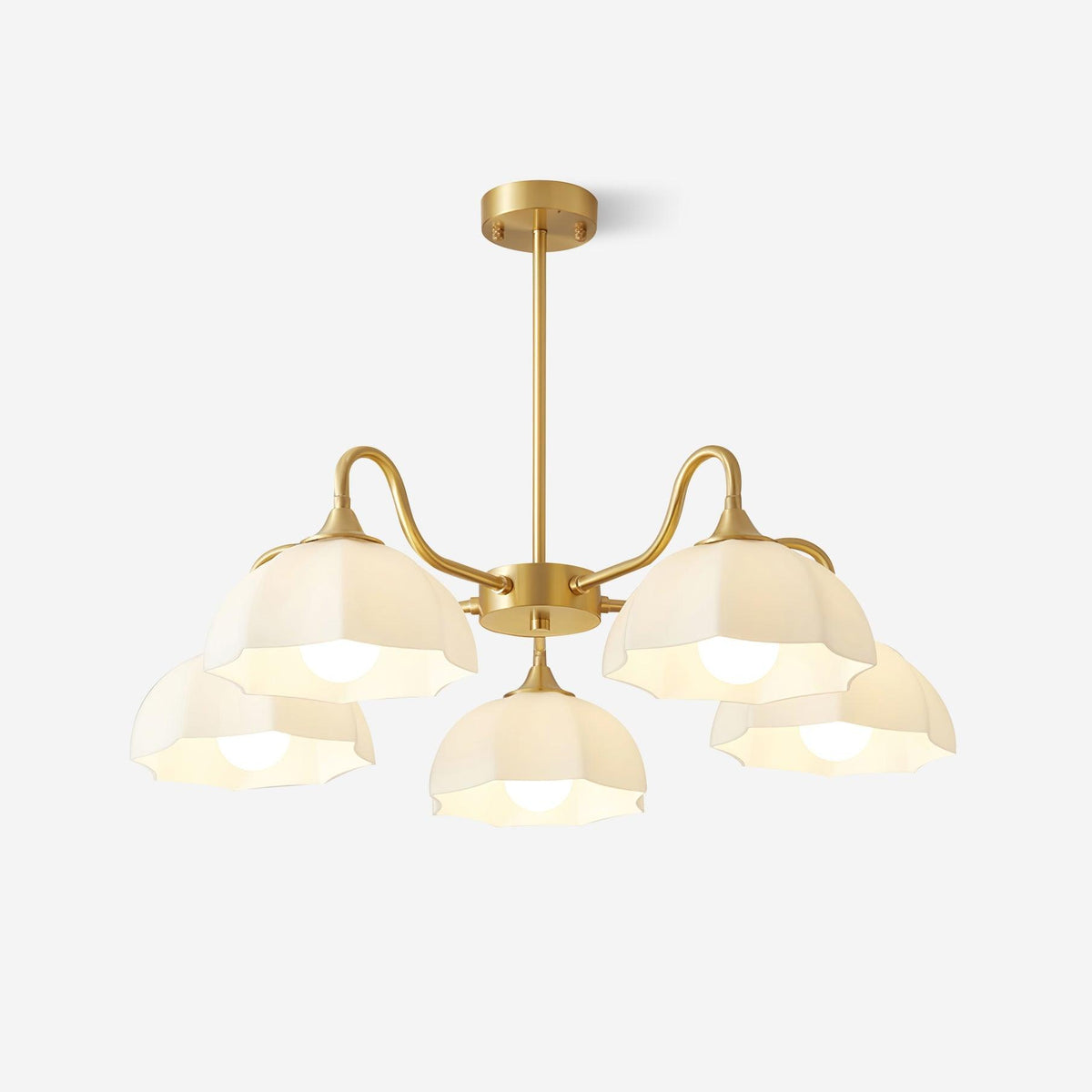 Velisira Chandelier Octagonal Glass Bowl Copper French