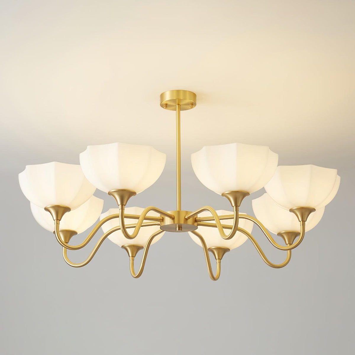 Velisira Chandelier Octagonal Glass Bowl Copper French