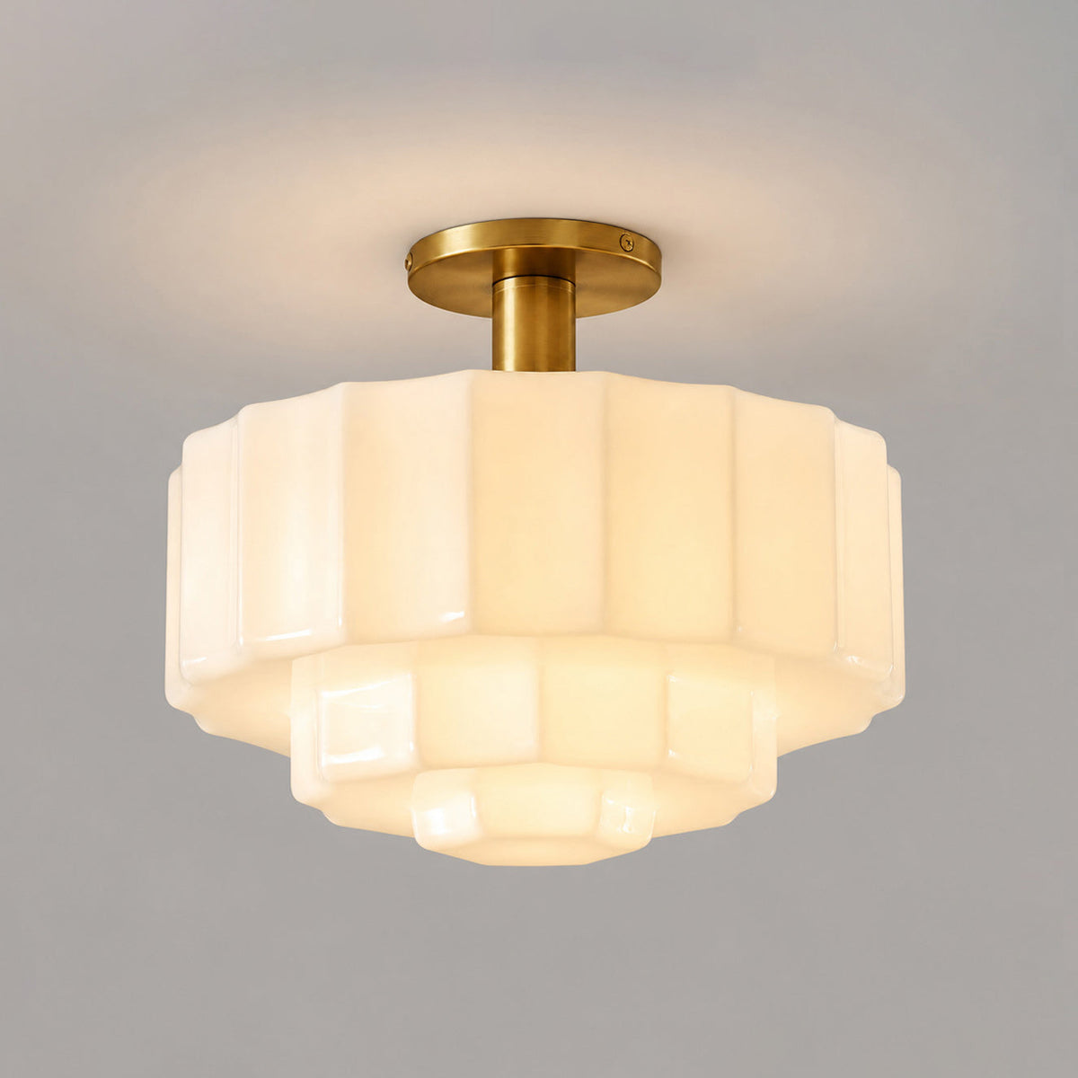 Sableton Tiered Opal Flush Mount