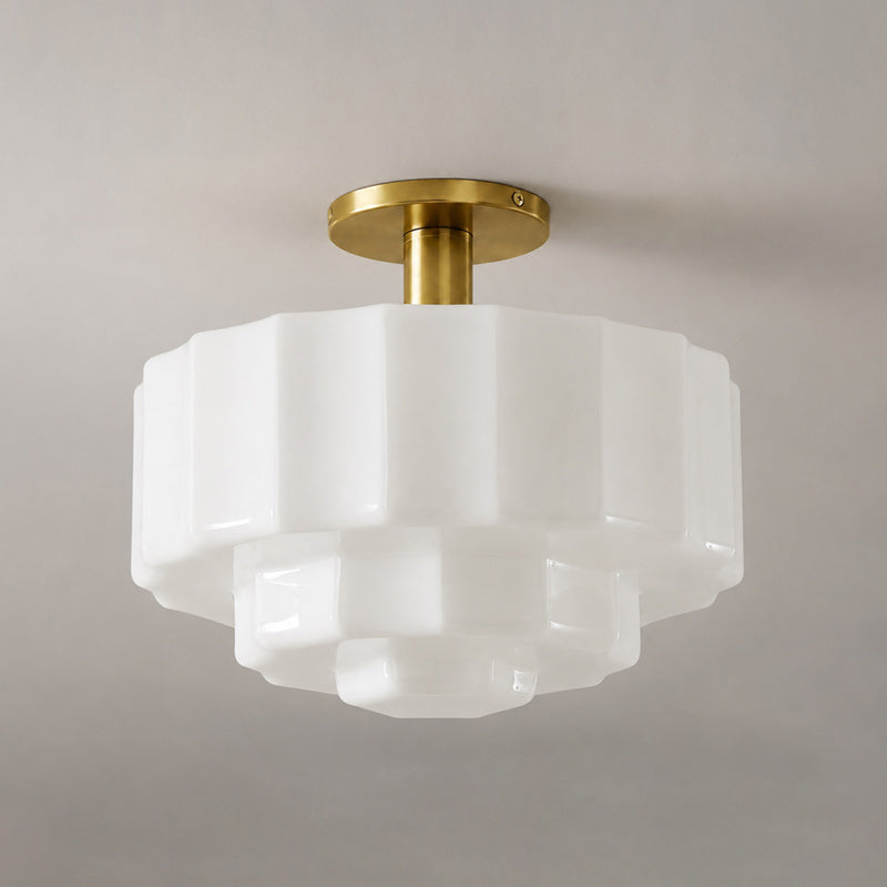 Sableton Tiered Opal Flush Mount