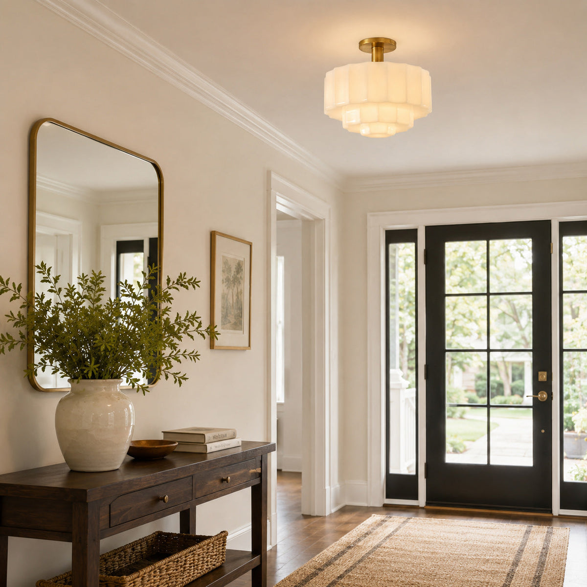 Sableton Tiered Opal Flush Mount