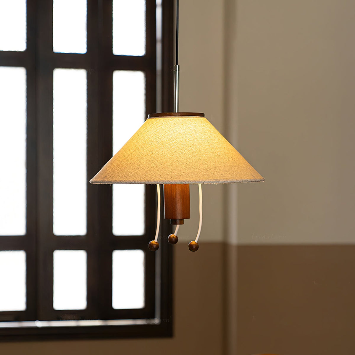 Zathee Nordic Art  Classic Wood Fabric Pendant Lamp