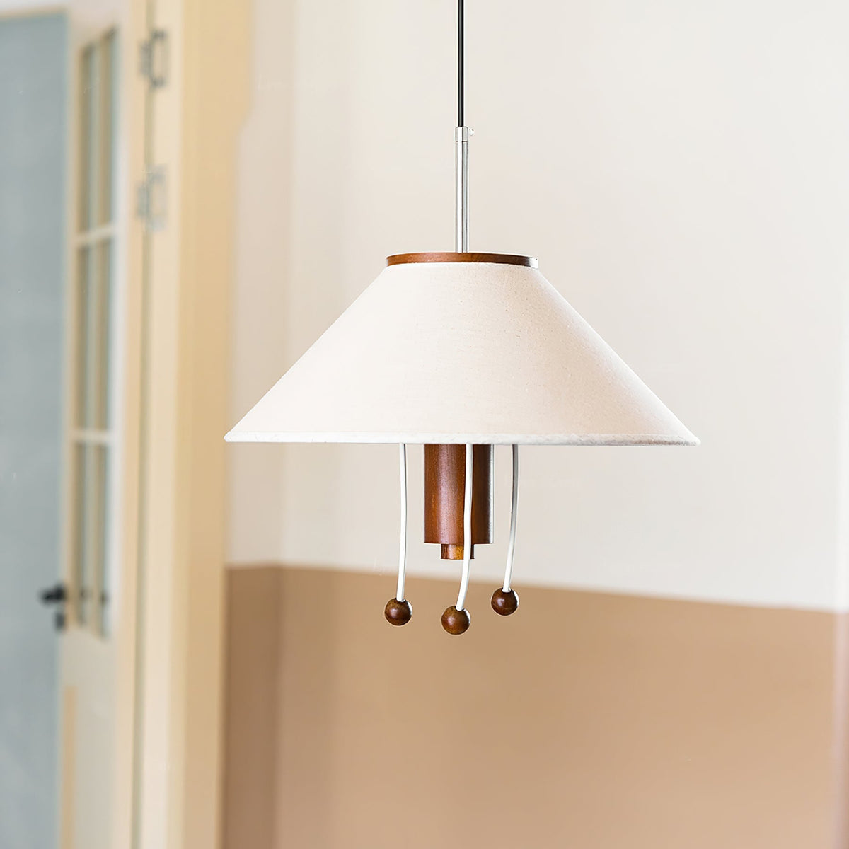 Zathee Nordic Art  Classic Wood Fabric Pendant Lamp