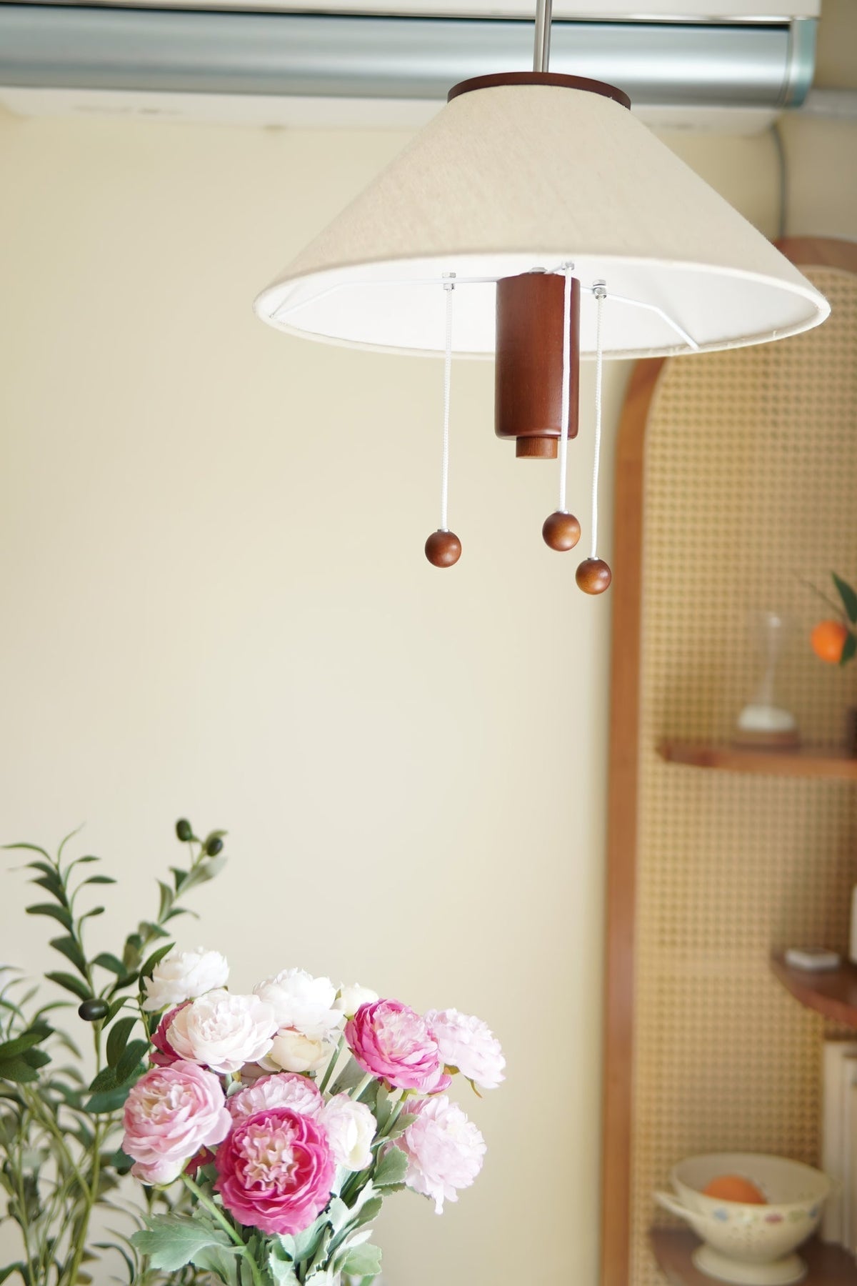 Zathee Nordic Art  Classic Wood Fabric Pendant Lamp