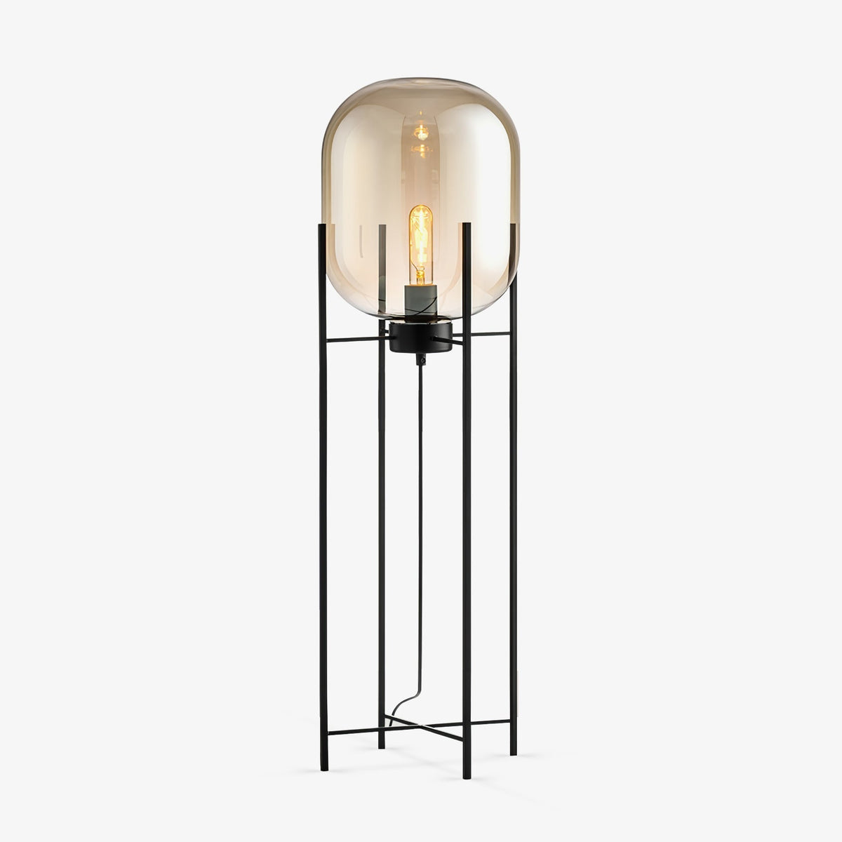 Liorivelia Glass Industrial Floor lamp