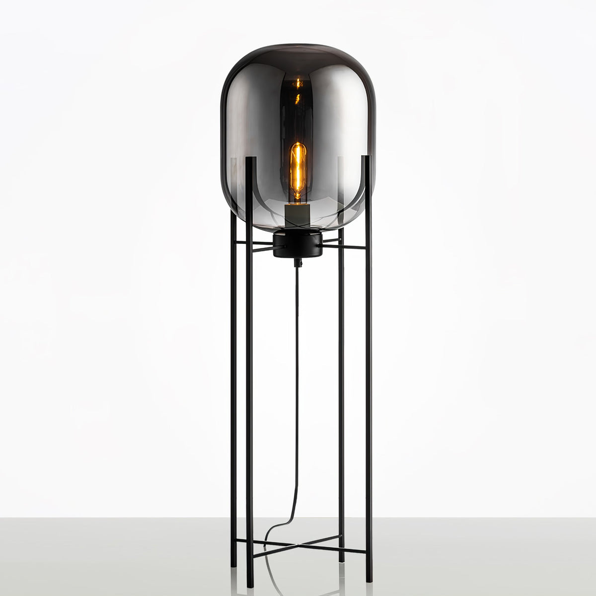 Liorivelia Glass Industrial Floor lamp