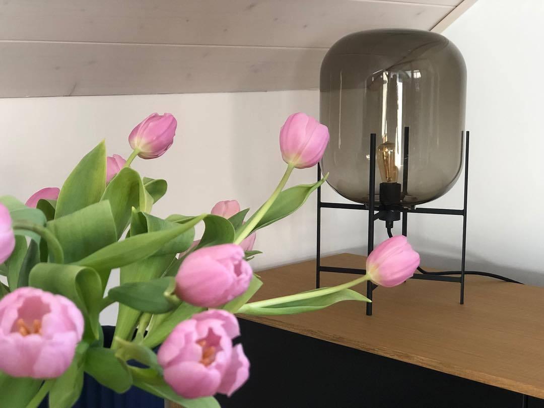 Gareth Glass Industrial Table Lamp