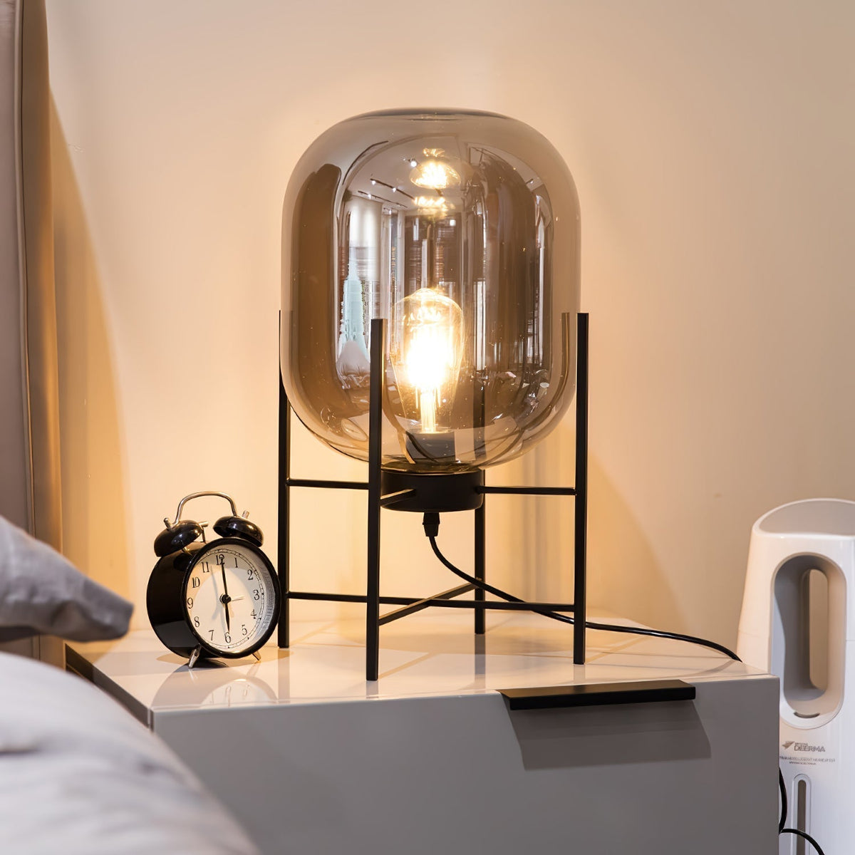 Gareth Glass Industrial Table Lamp