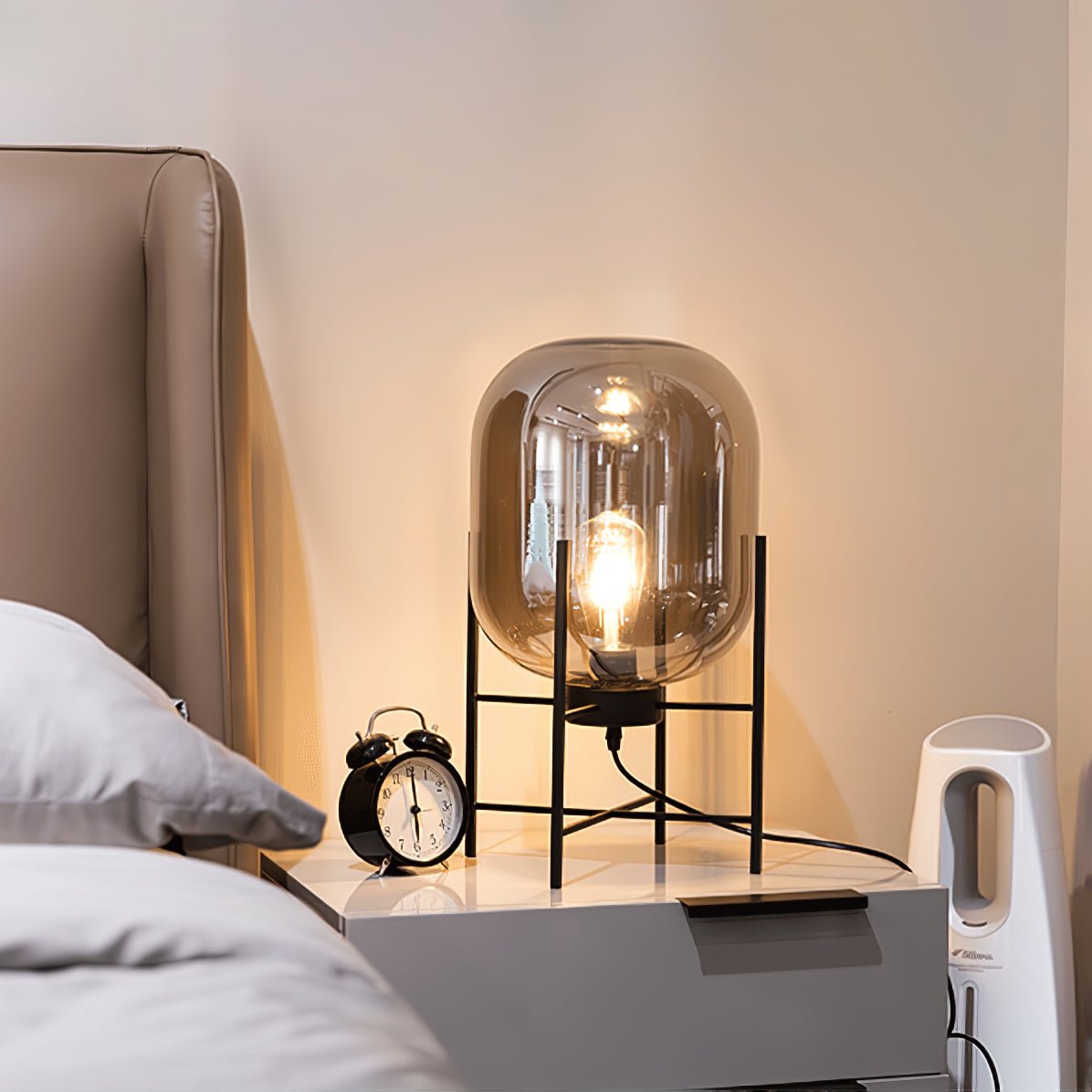 Gareth Glass Industrial Table Lamp