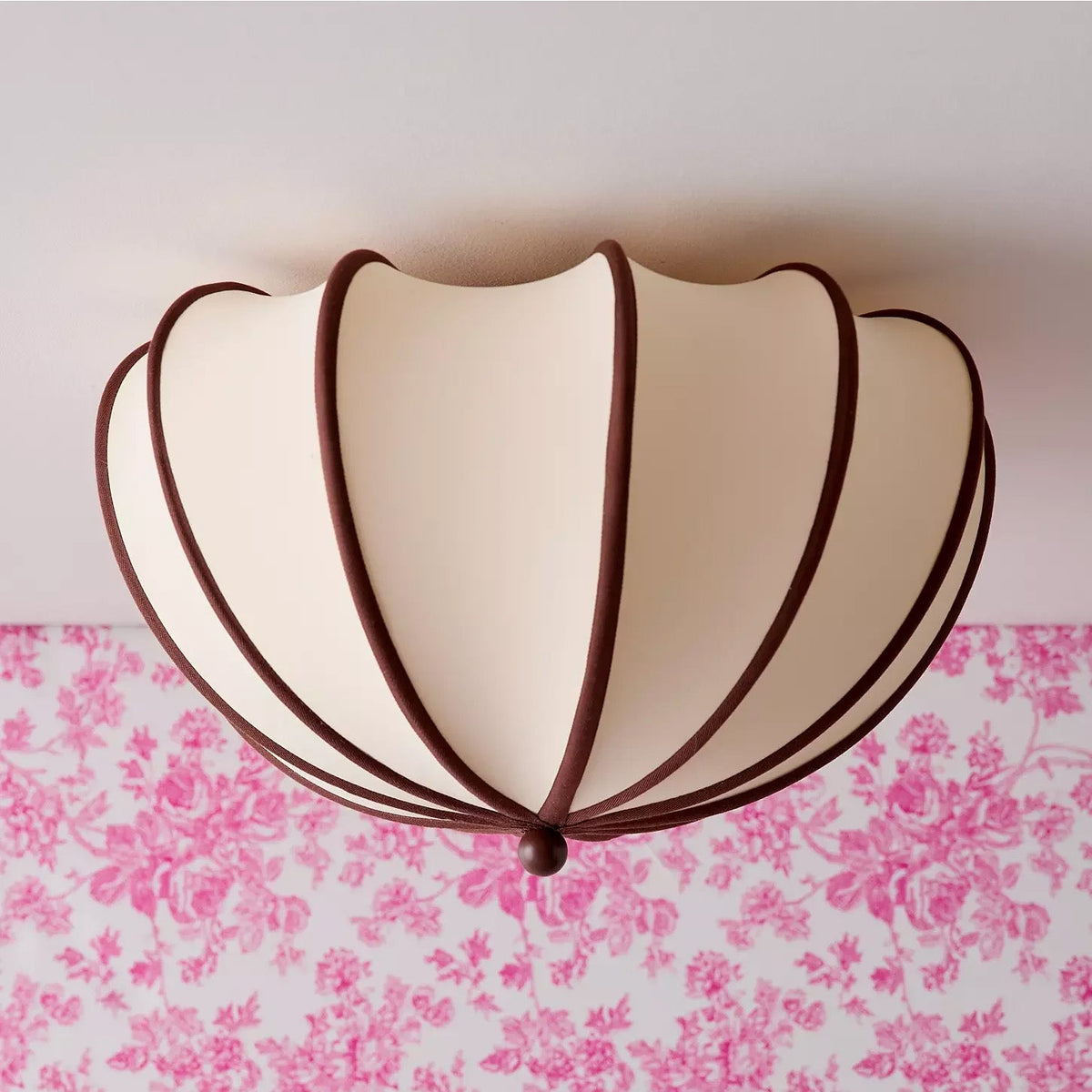 Pemberley Scalloped Fabric Flush Mount