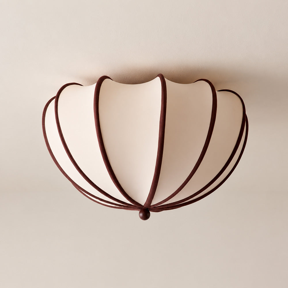 Pemberley Scalloped Fabric Flush Mount