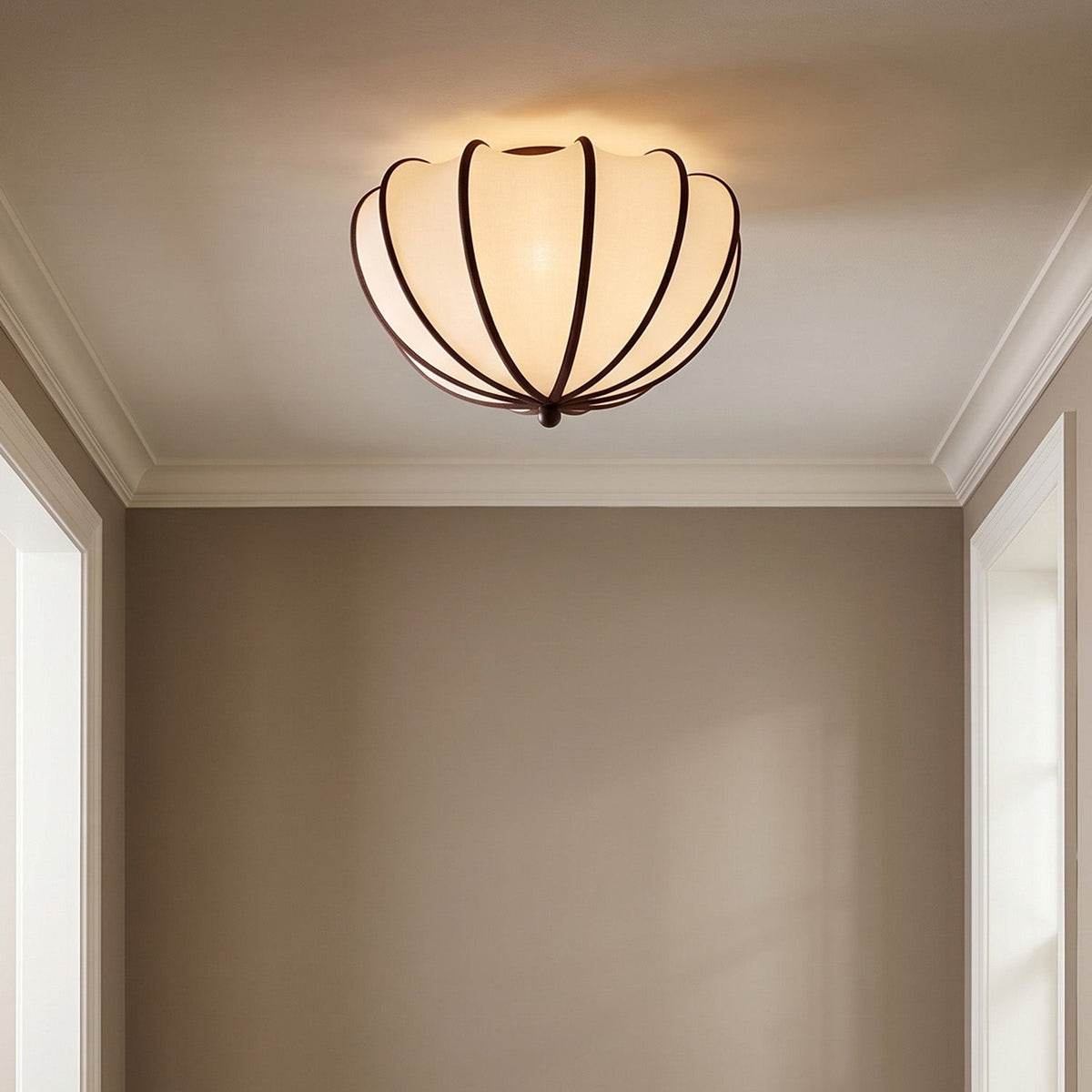 Pemberley Scalloped Fabric Flush Mount