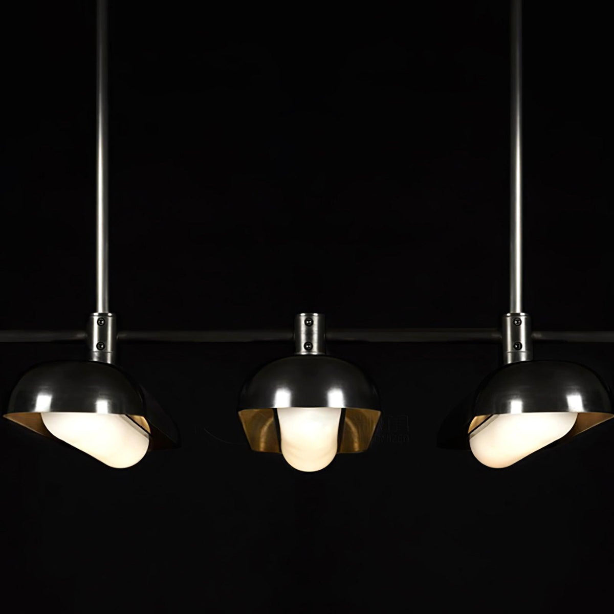 Lyvinaris Geometric Brass Linear Pendant Light