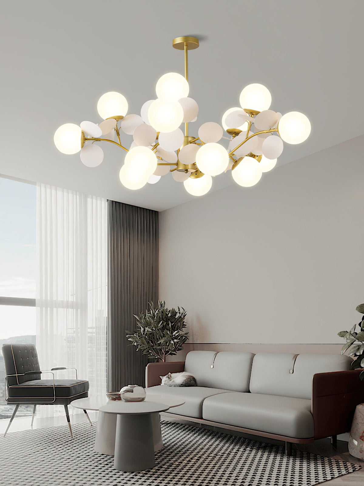 Zeon White Tree Chandelier