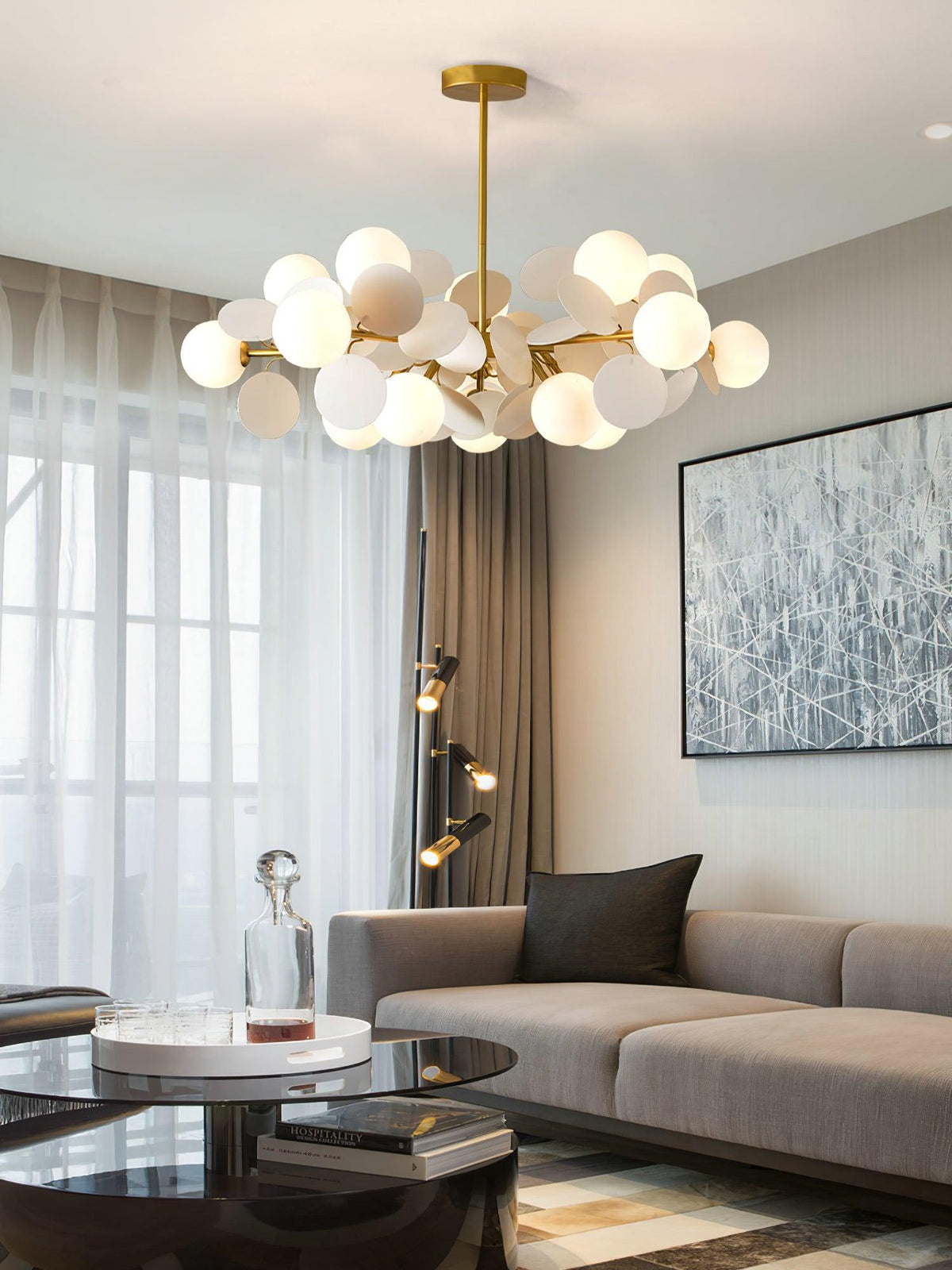 Zeon White Tree Chandelier