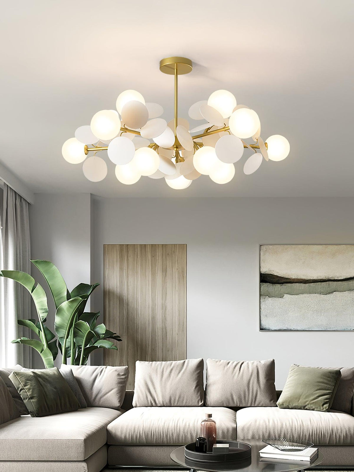 Zeon White Tree Chandelier