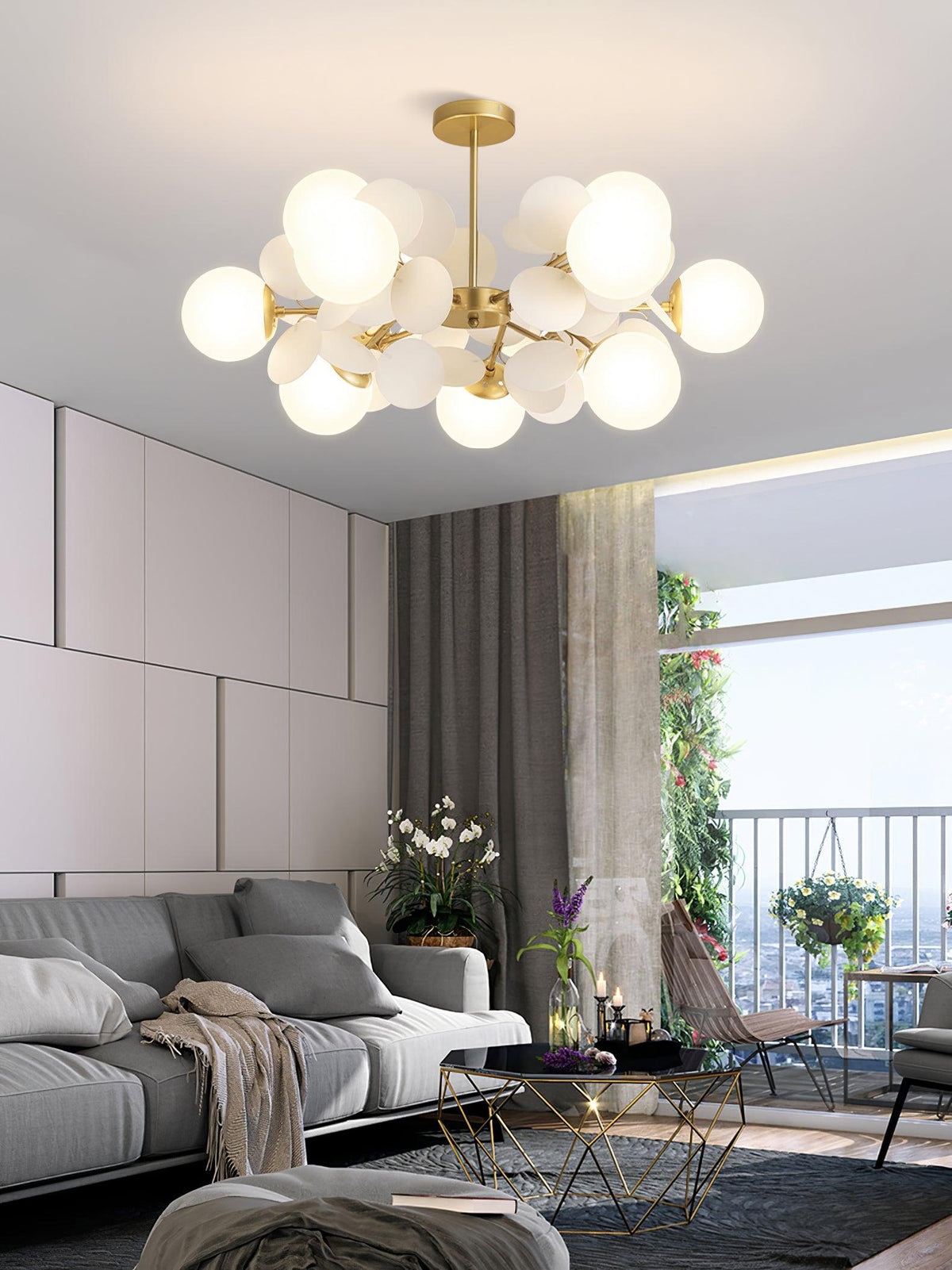 Zeon White Tree Chandelier