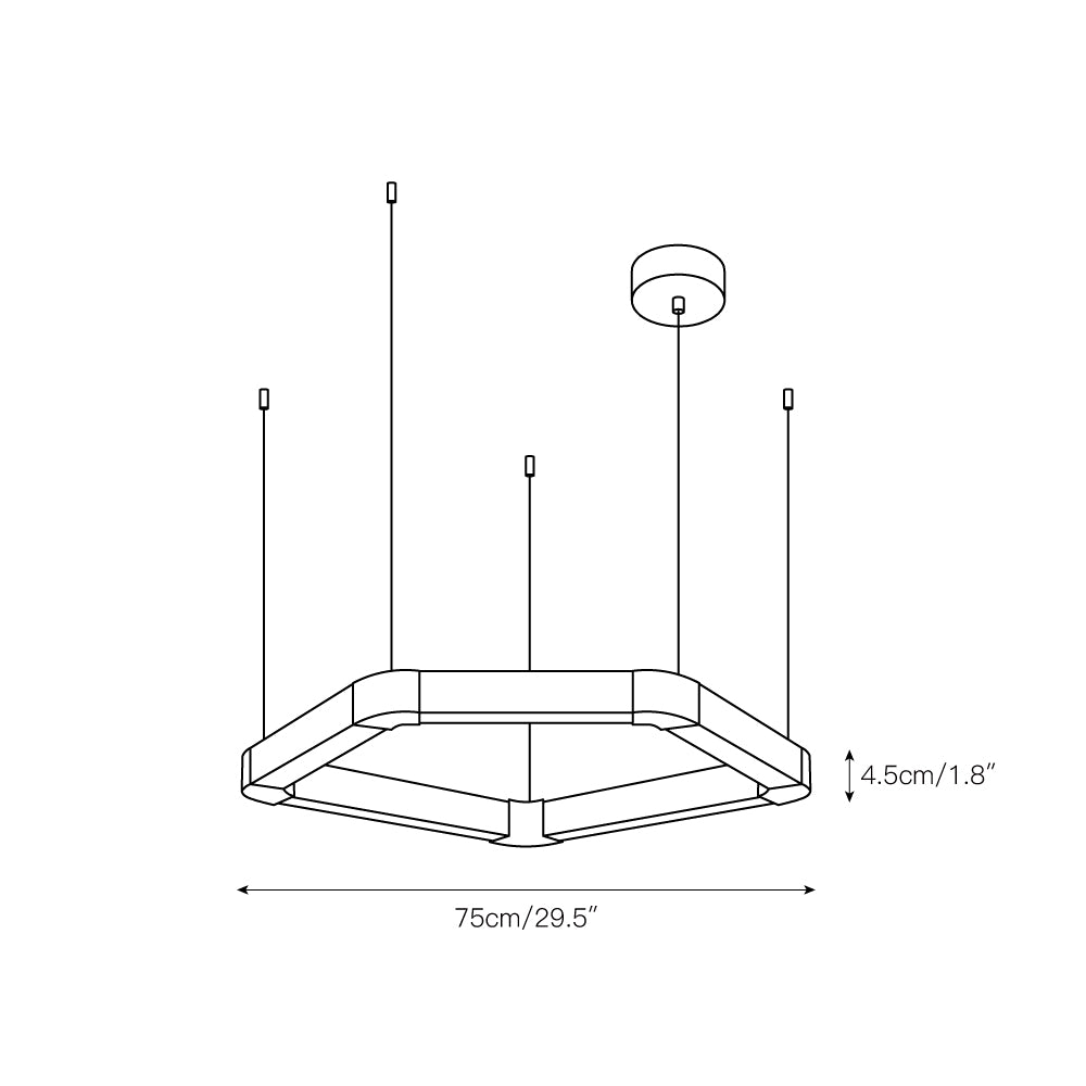 Celaeisra Unique Single Ring Alabaster Chandelier