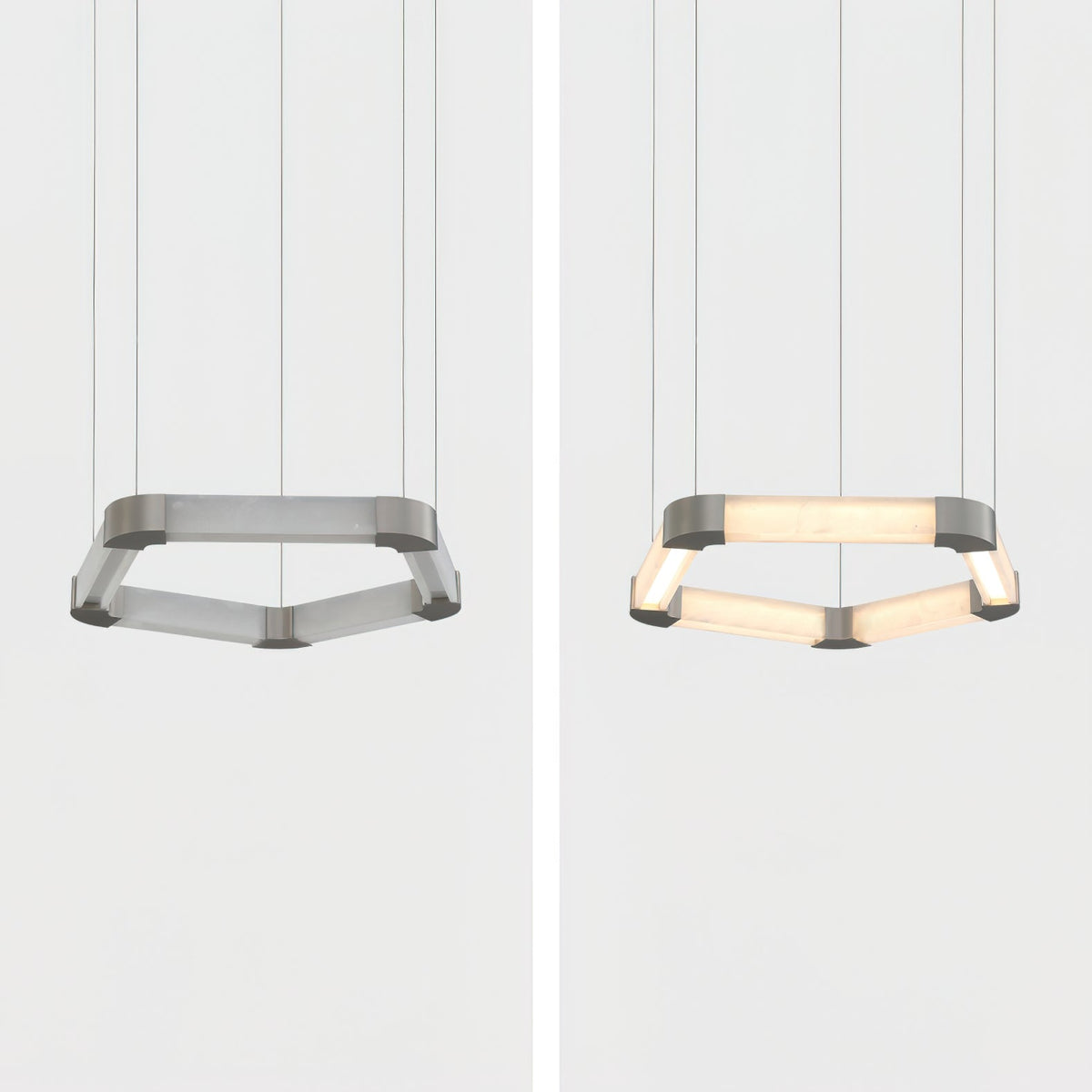 Celaeisra Unique Single Ring Alabaster Chandelier