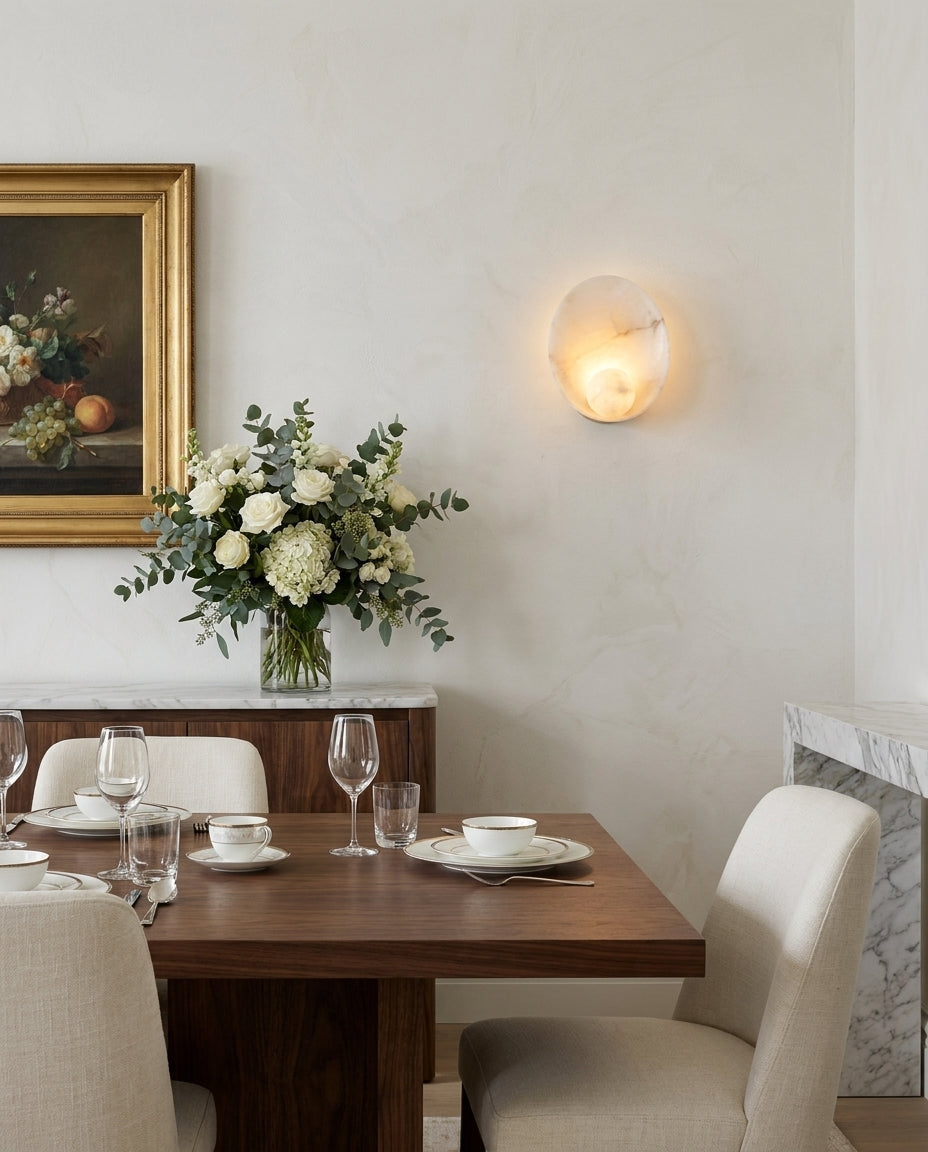 Quillstone Alabaster Wall Sconce