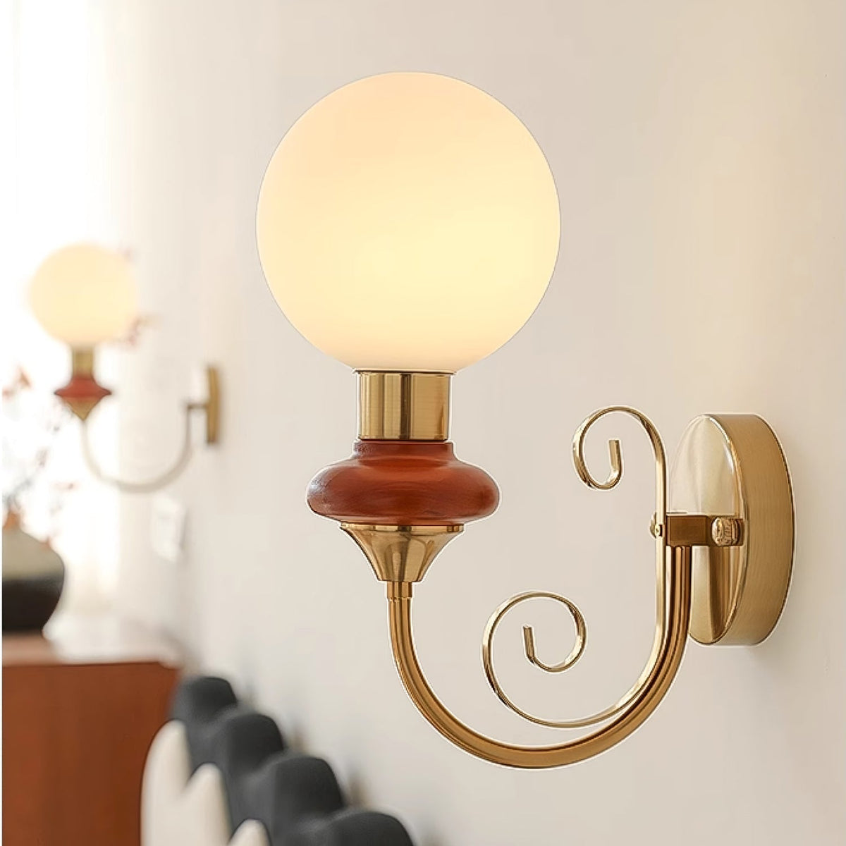 Bela Premium Nordic Art Glass Wall Lamp