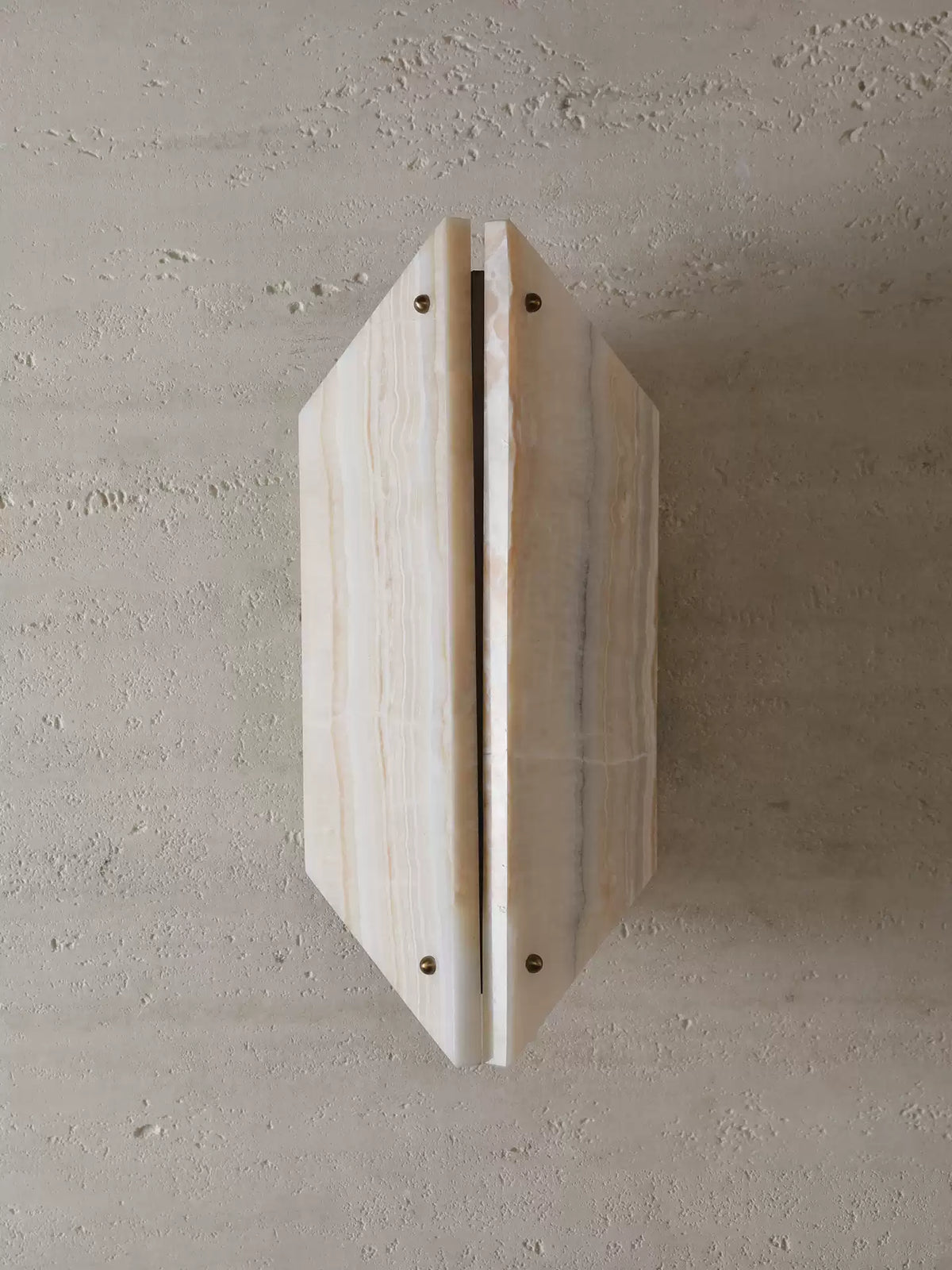 Zynx Modern White Alabaste Crest Wall Lamp