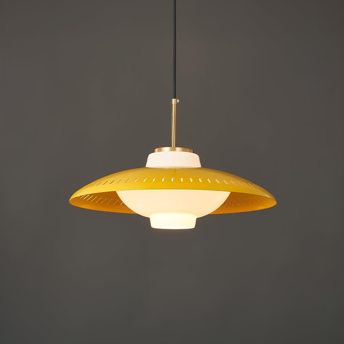 Evelo Pendant Lamp Opal Glass Wide Shade Classic