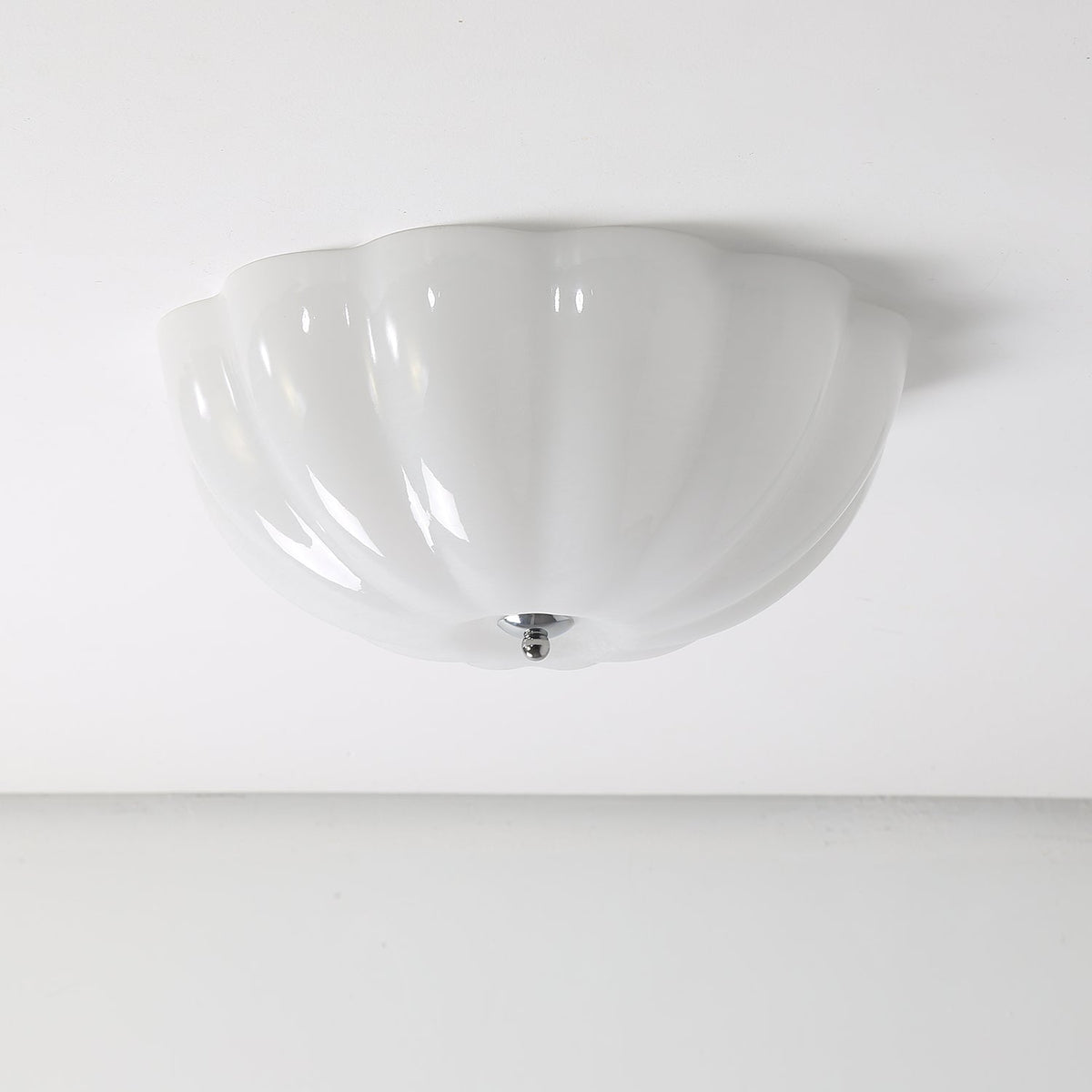 Uphaara Modern Minimalist Opal Shell Glass Ceiling Lamp