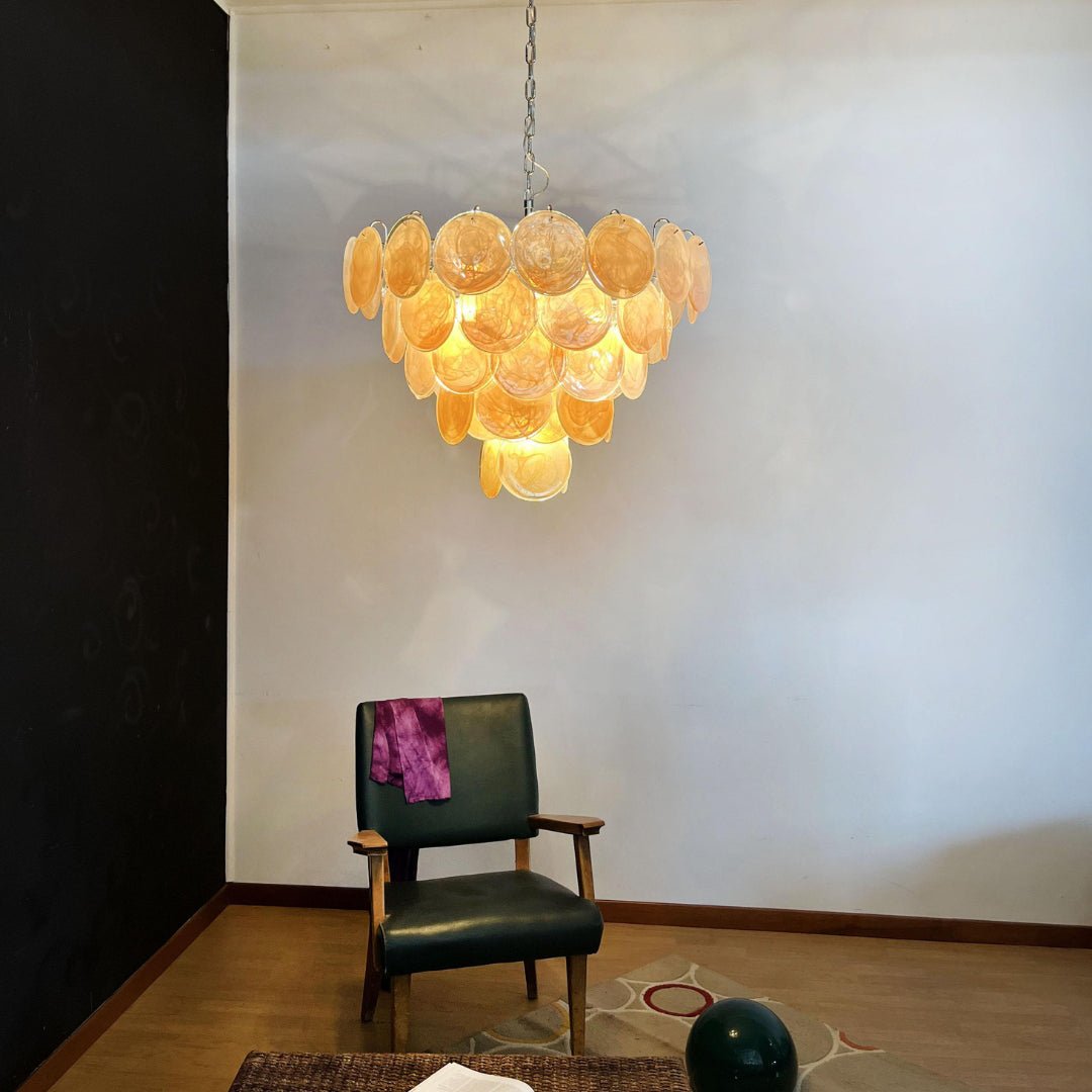 Celisira Chandelier Murano Glass Disc Classic