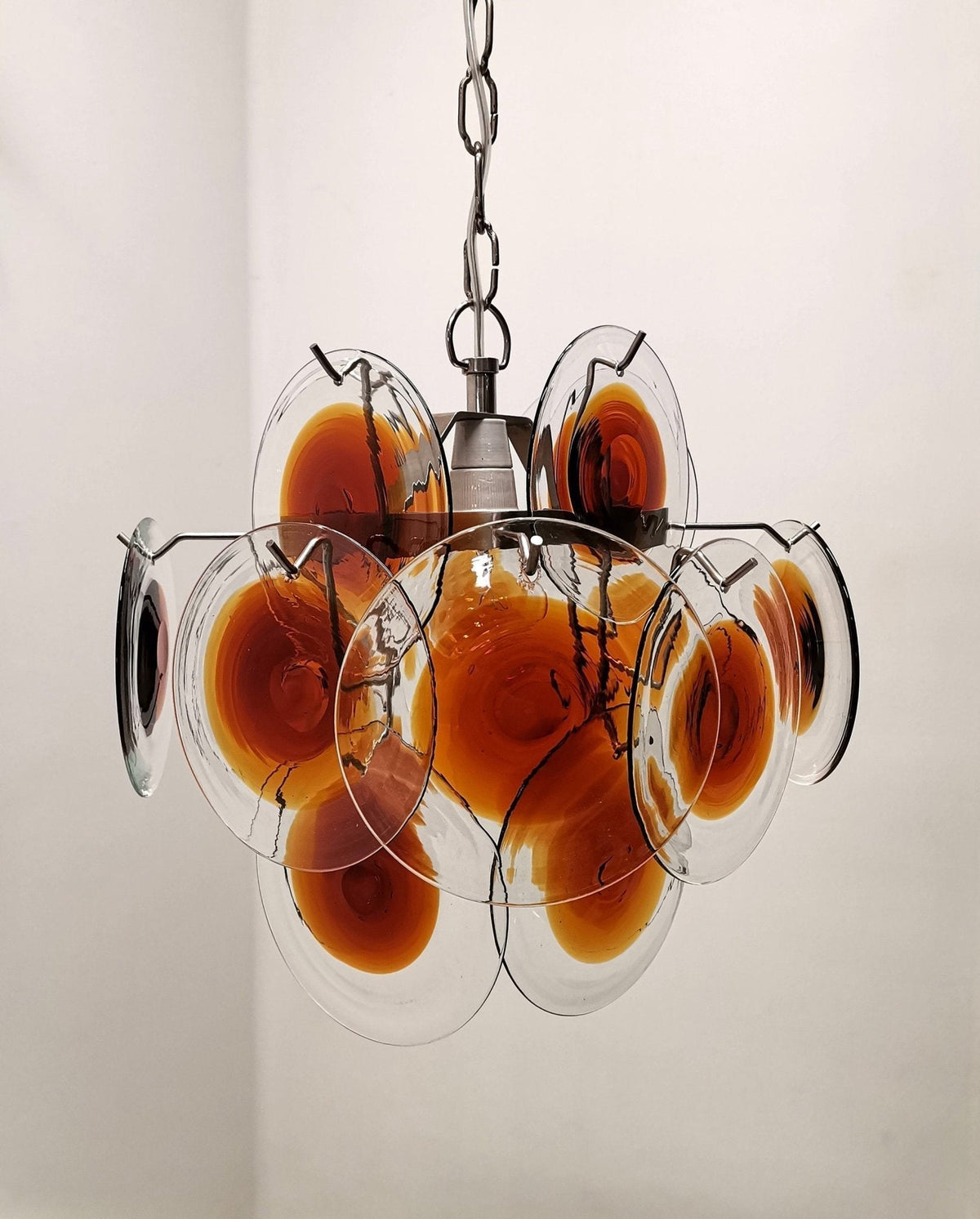 Velarissa Chandelier Murano Glass Disc Mid Century
