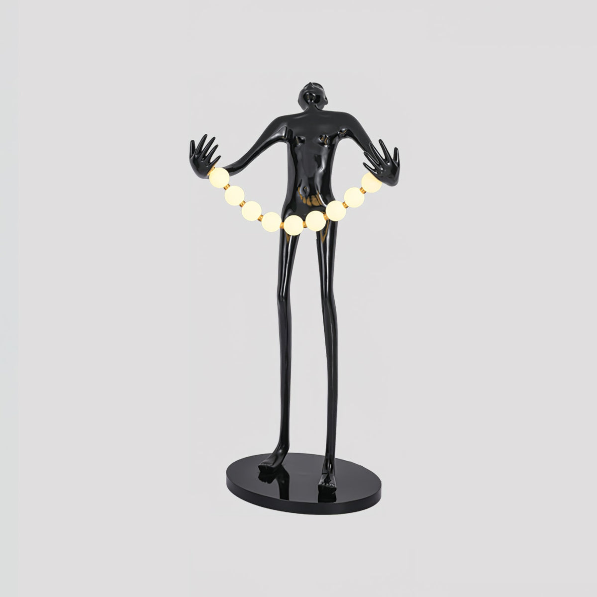 Orbit Beaded Sculptural Floor Lamp