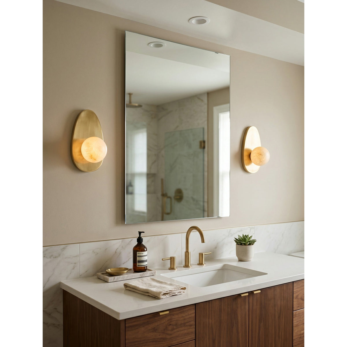 Orlisse Alabaster Wall Sconce