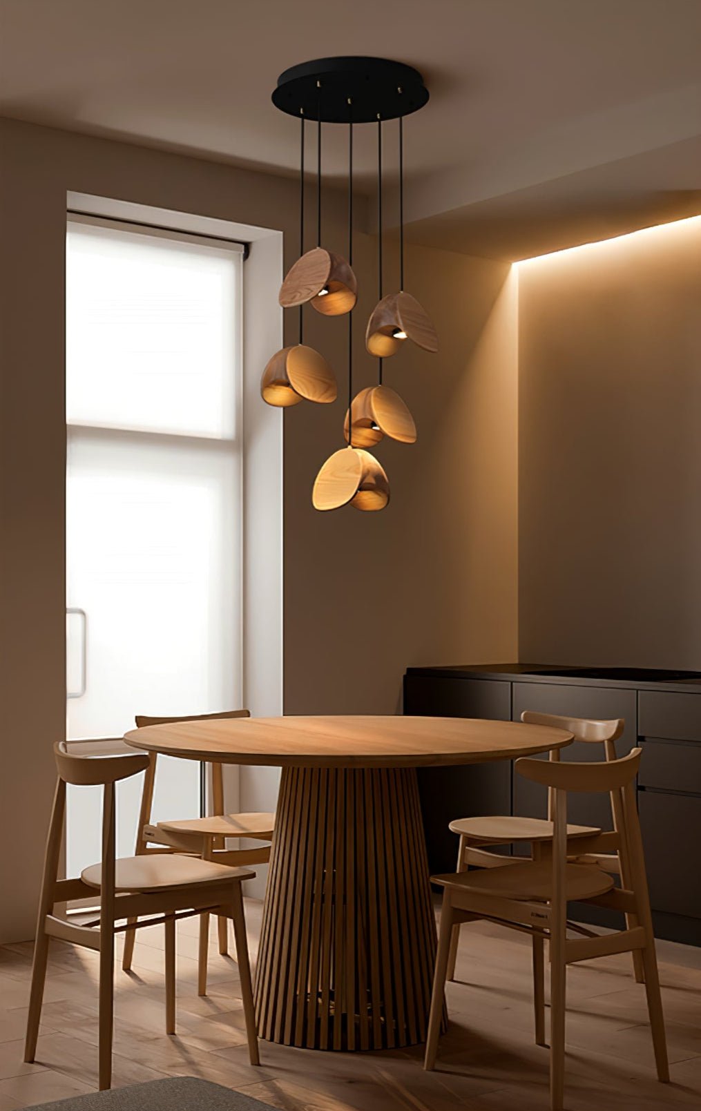 Tavro Minimalist Wood Pendant Light