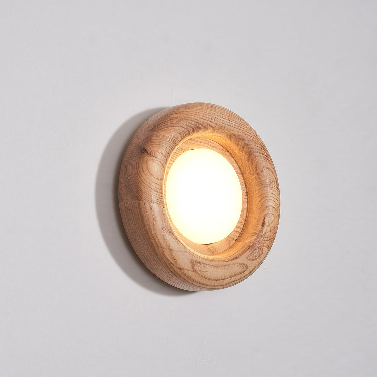 Elvirette Wall Lamp Wooden Frame Acrylic Glow