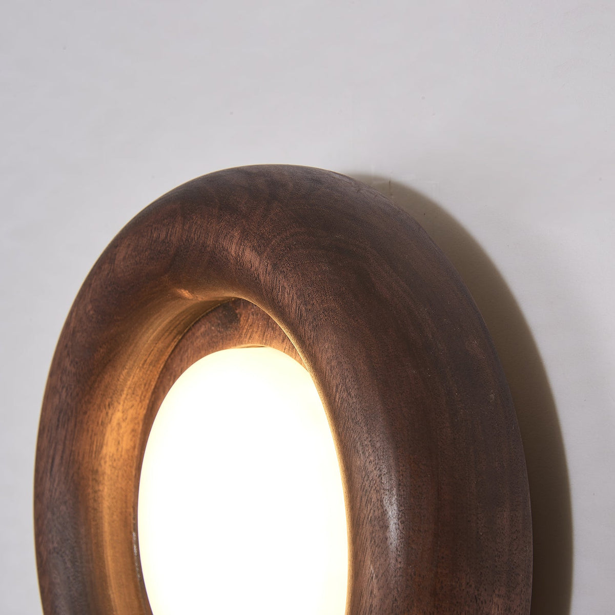 Elvirette Wall Lamp Wooden Frame Acrylic Glow