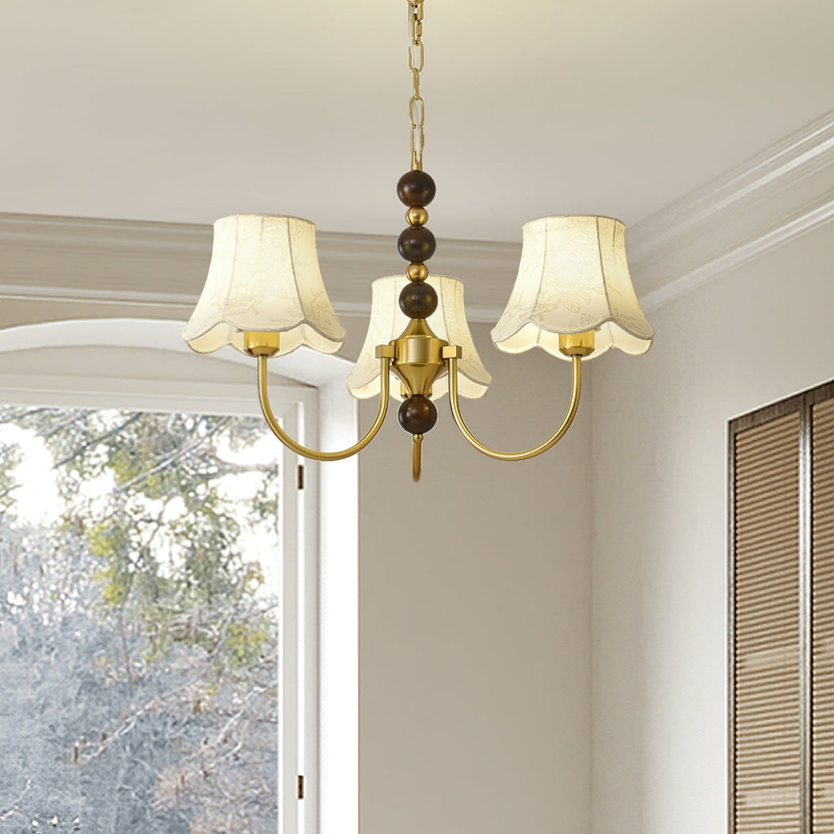 Orchid Chandelier Fabric Golden