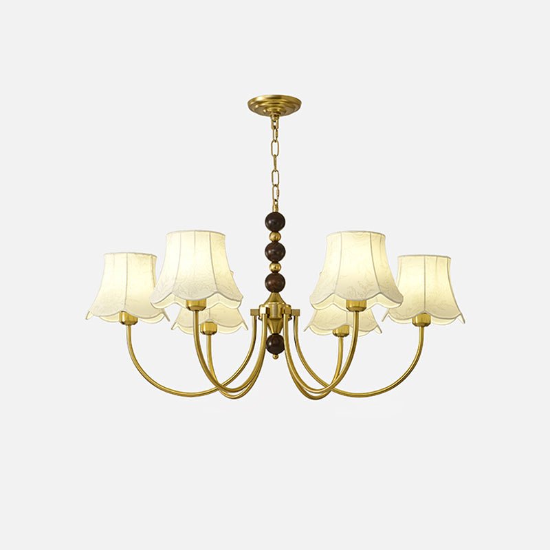 Orchid Chandelier Fabric Golden