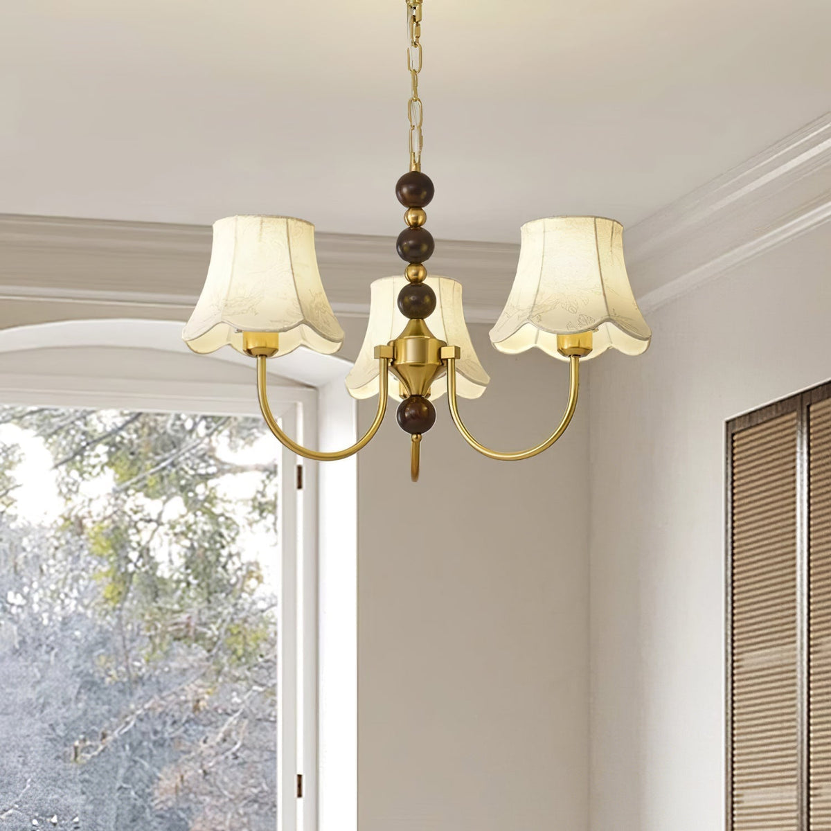 Orchid Chandelier Fabric Golden
