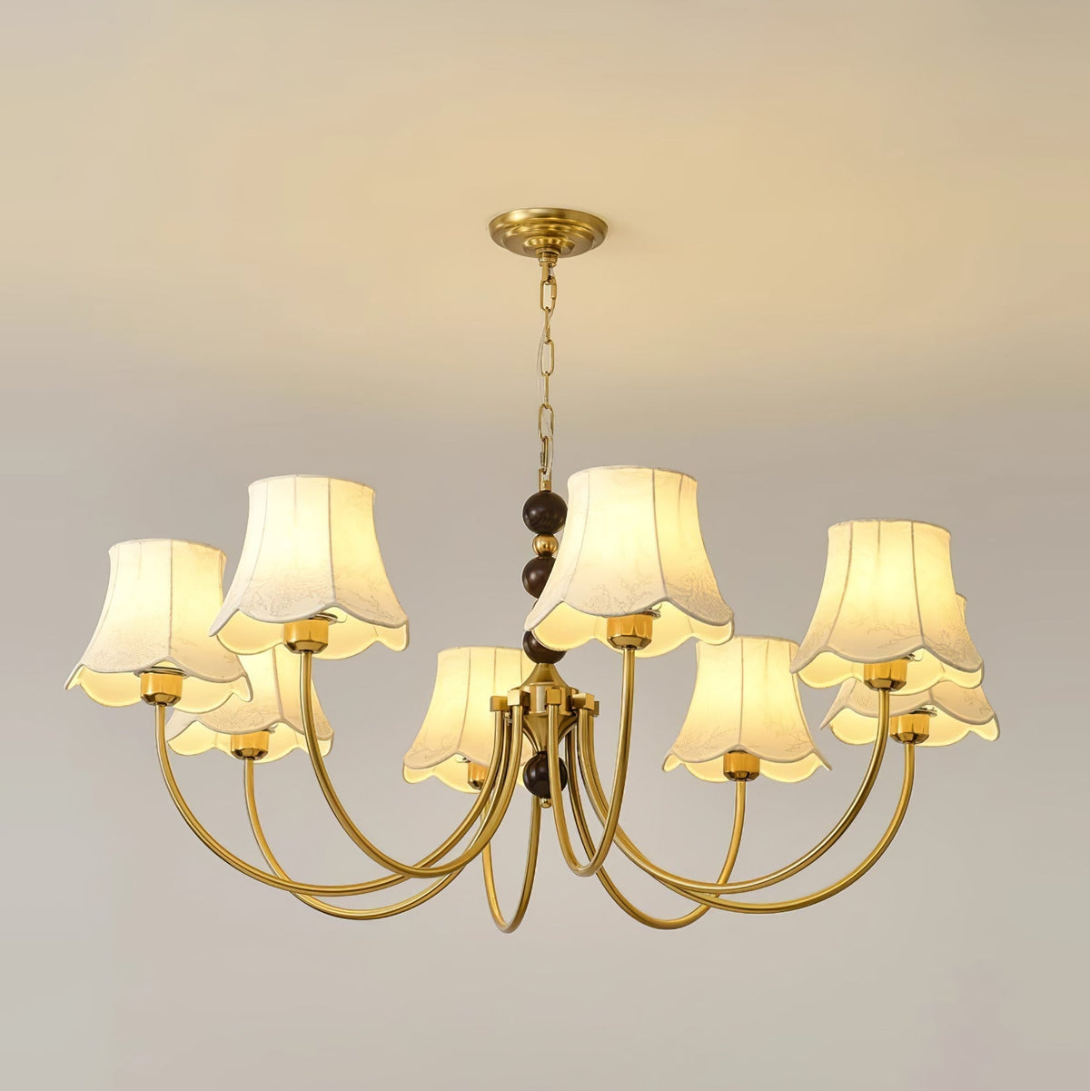 Orchid Chandelier Fabric Golden