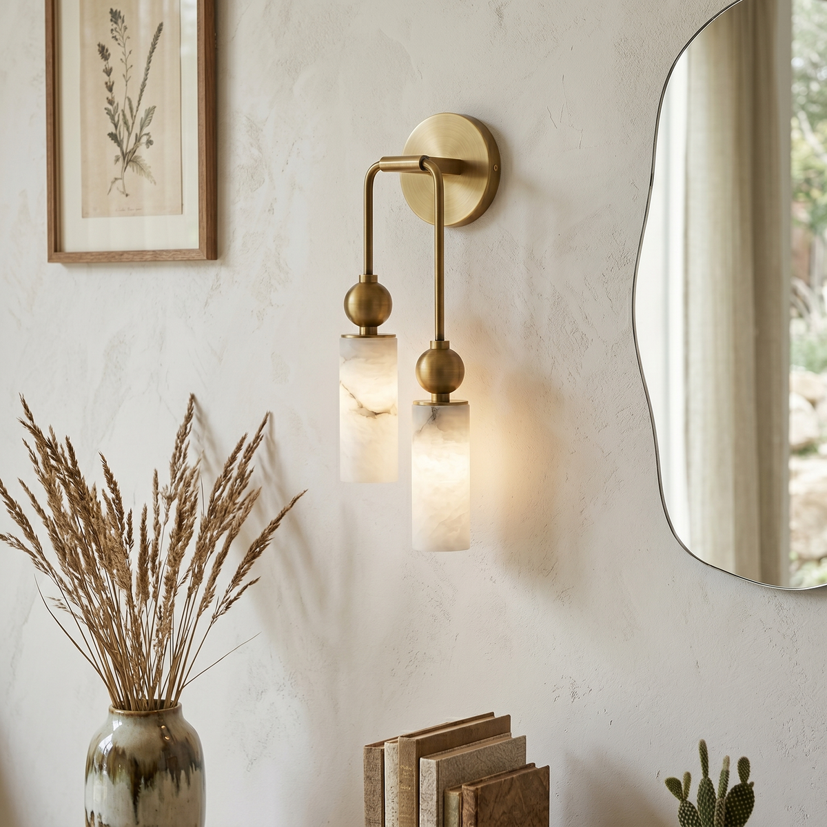 Javen Alabaster Indoor Wall Light