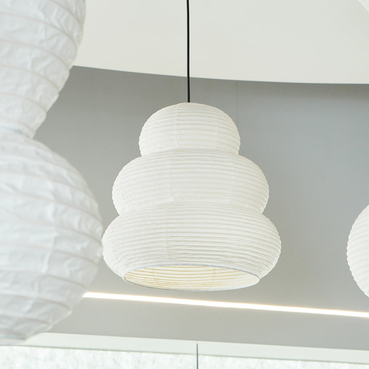 Solara Pendant Lamp Washi Paper Tiered Lantern Japanese Living Room