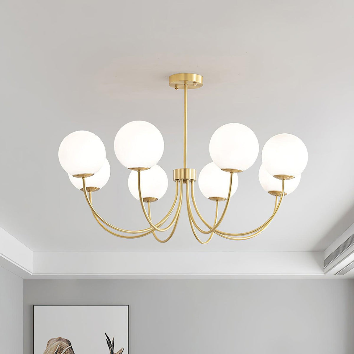 Solalissa Chandelier Orillia Brass Globe Modern