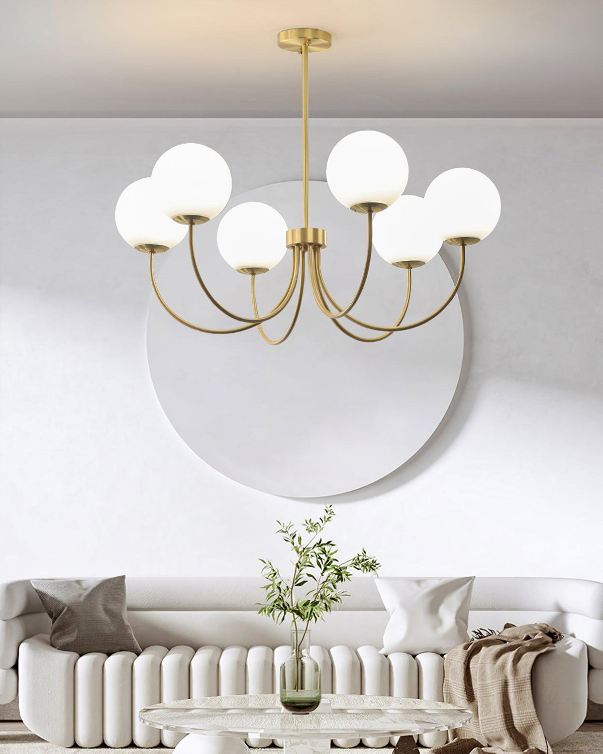 Solalissa Chandelier Orillia Brass Globe Modern