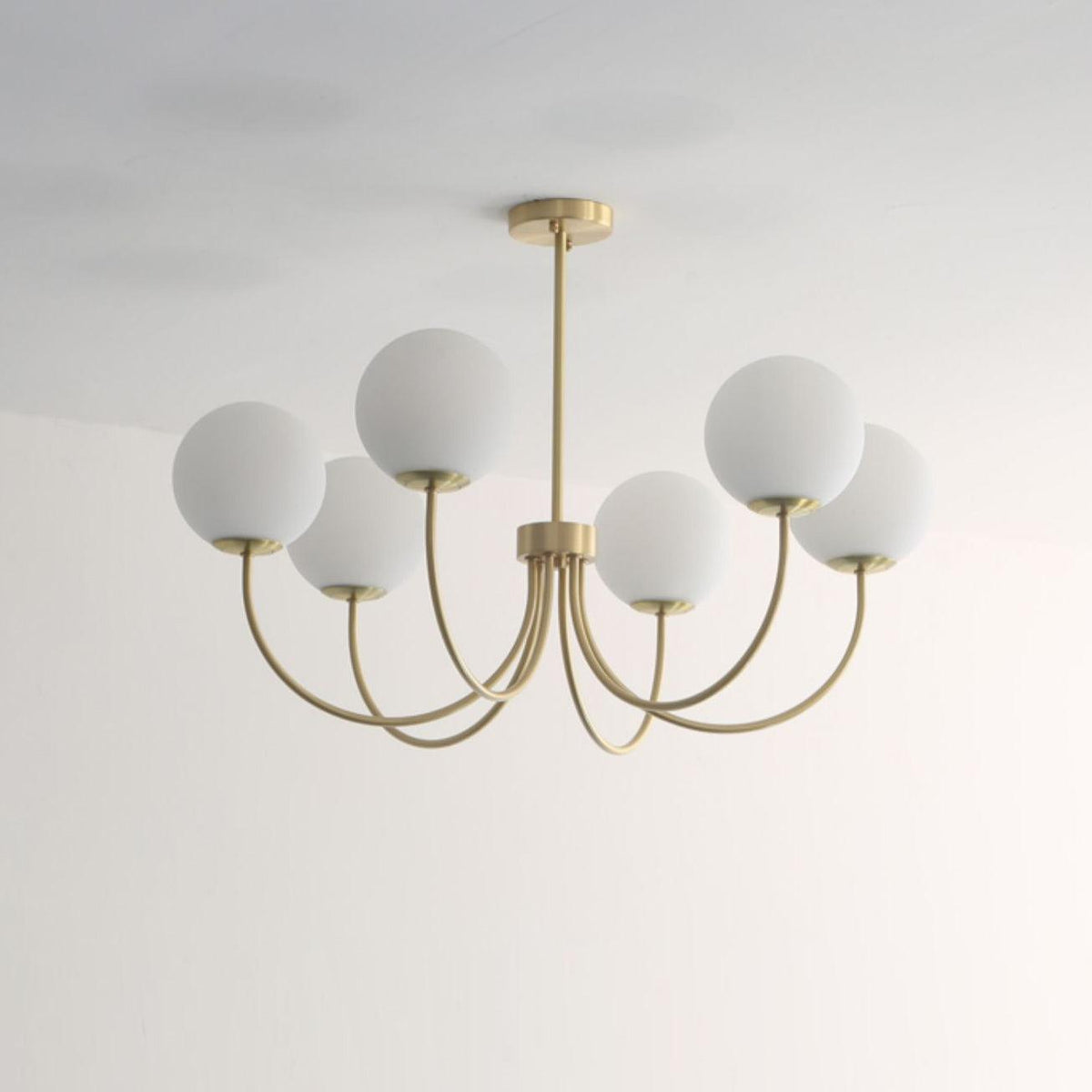 Solalissa Chandelier Orillia Brass Globe Modern