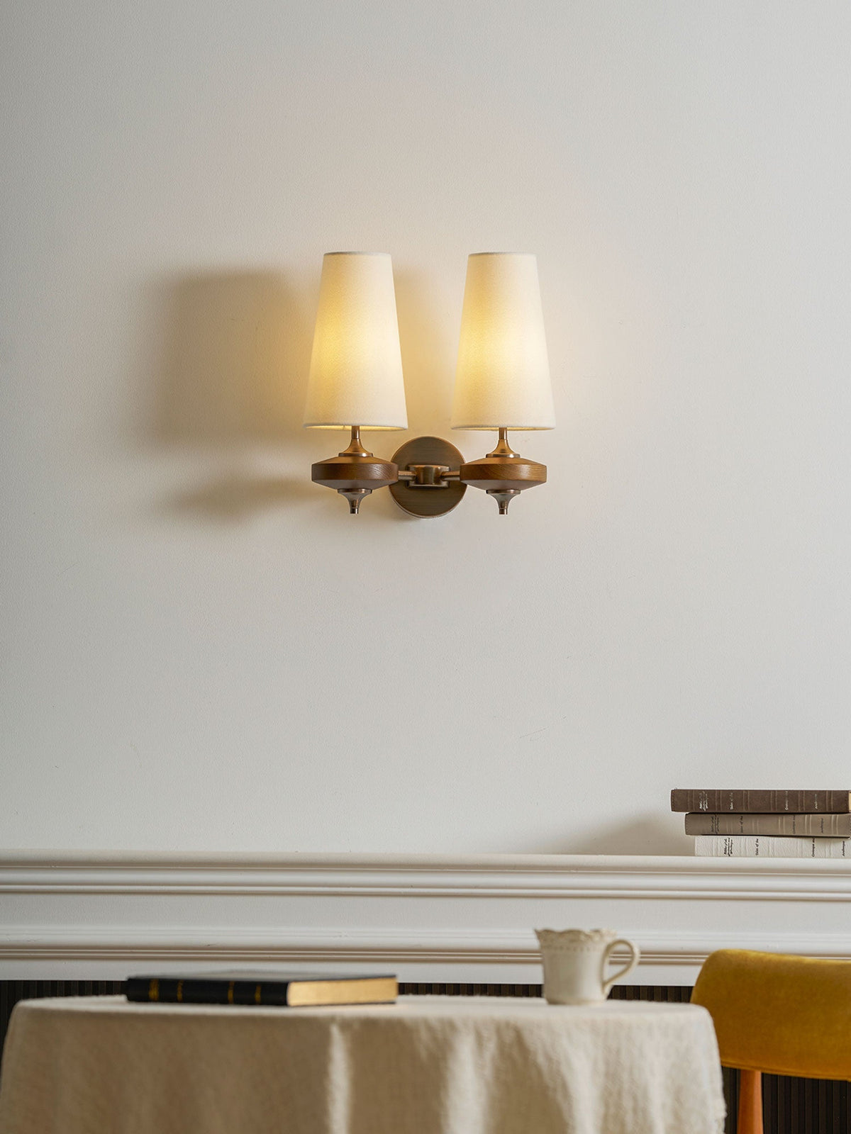 Halen Twin Shade Indoor Wall Light